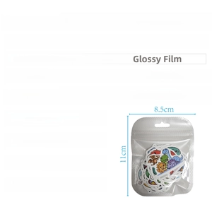 Detail of waterproof vinyl dinosaur stickers with HD printing and 4-5cm size specs