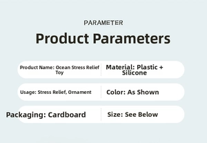 Detailed parameter specifications of the ocean decompression toy with material and dimensions