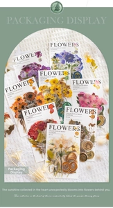 Detailed stack of dried flower PET stickers with vintage wax seal motifs for scrapbooking