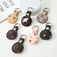 Mini PU leather case for Airpods and AirTag with metal buckle in various patterns
