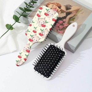 Cute Cartoon Cat Printed Air Cushion Massage Hair Brush ABS Portable Detangling Comb for Women Girls Daily Hair Care
