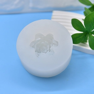 3D rose flower shaped silicone mold for handmade soap candle making and cake baking diy