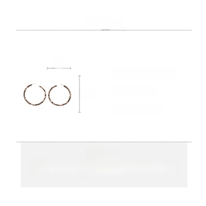 Detailed size chart for leopard print leather hoop earrings showing 5cm by 4cm dimensions