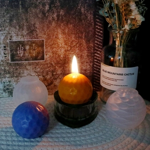 Molde de silicona esfera poliedro 3D para velas aromáticas DIY y artesanías de yeso
