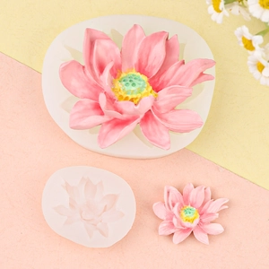 Lotus Flower Shape Silicone Mold For DIY Handmade Soap Resin Plaster Craft Cake Decorating Fondant Novelty