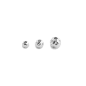 Three sizes of silver s925 sterling silver beads with spiral texture for jewelry DIY