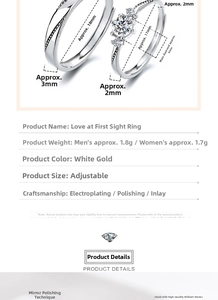 Detailed view of adjustable silver couple rings with twisted texture and zircon inlay
