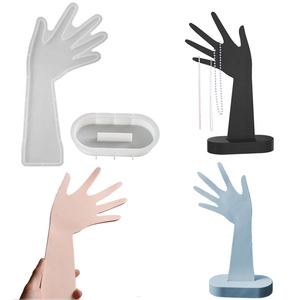 Stampo In Silicone A Forma Di Mano E Stampo Per Base Per Espositore Per Gioielli Artigianato In Resina Portanelli