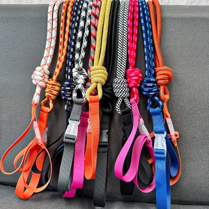 Waterproof nylon shoulder bag with embroidery and braided straps in various vibrant colors