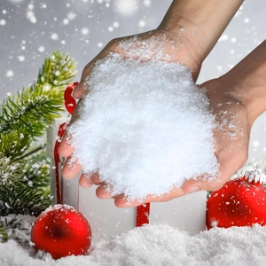 Artificial Snow Powder White PE Plastic No Water Needed Flame Retardant Christmas Tree Decoration Winter Village DIY Scene