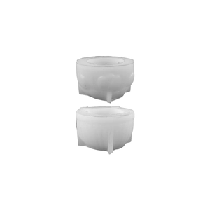 DIY silicone mold set with embossed floral and heart patterns for gypsum candle cups