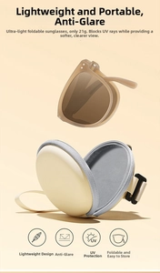 Faltbare leichte Sonnenbrille mit tragbarem Etui, Gewicht nur 21 Gramm
