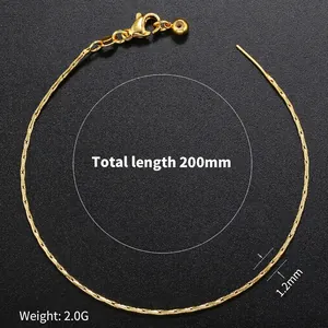 Adjustable 1.2mm gold-plated snake chain necklace 200mm length on black textured surface
