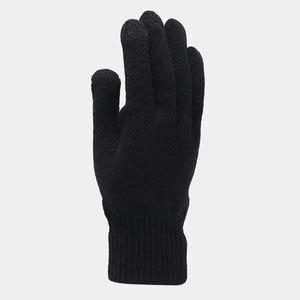 Gants d'hiver en tricot noir avec bouts de doigts compatibles écran tactile pour hommes