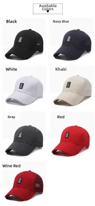 Detailed grid of breathable mesh baseball caps in multiple colors for men and outdoor sports