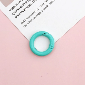 Mint green matte 20mm spring O-ring clasp for DIY jewelry and bag accessories