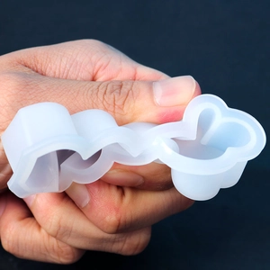 Stampo in silicone flessibile a 5 cuori per candele fai-da-te e resina epossidica