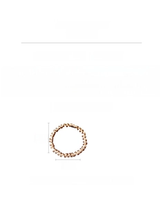 Detailed size specifications for twisted 18K gold plated bracelet with zircon pavé