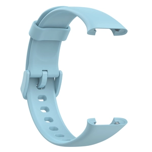 Close-up of light blue silicone strap for Xiaomi Mi Band 7 Pro with adjustment holes
