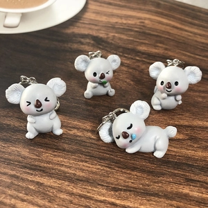 Resin Animal Keychain Cute Koala Otter Flamingo Bag Pendant Decor Sweet Cartoon Gift Accessory For Women Kids
