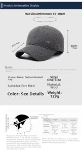 Size chart showing baseball cap dimensions and head measurement guide for men and women