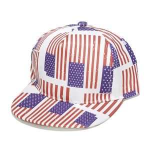 Gorra snapback de visera plana con estampado de bandera de EE. UU. estilo hip hop
