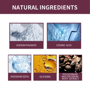 Polygonum Multiflorum shampoo bar with natural ingredients for hair darkening and root nutrition