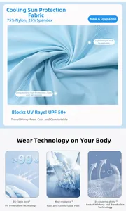 Detail of UPF50+ cooling fabric made of 75% Nylon and 25% Spandex for sun protection