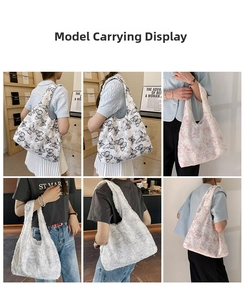 Detailed views of women's plush hobo bag with butterfly print shown in various poses