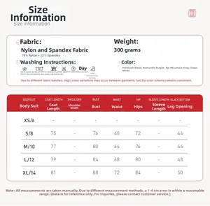 Size chart for athletic tennis dress with detailed measurements for XS to XL sizes