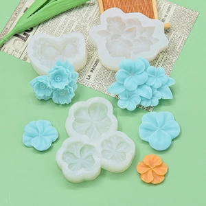 Silicone flower molds for DIY fondant cake, soap, and candle making with 3D floral details