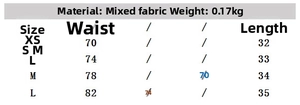 Tableau des tailles détaillé pour ensemble veste bomber à fleurs et mini-jupe femme