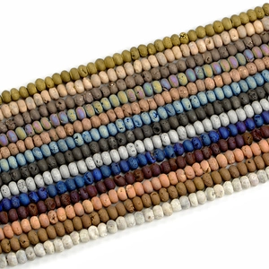 Natural Geode Agate Gemstone Rondelle Abacus Beads Electroplated Druzy Texture For DIY Jewelry Making Crafts