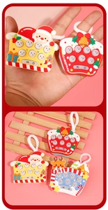Detail of Christmas-themed pop push puzzle games with Santa and Reindeer designs