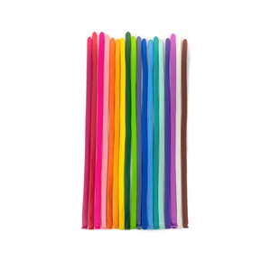 Rainbow variety of long magic latex balloons for colorful DIY twisting art and party decor
