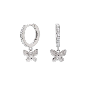 Elegant S925 sterling silver bow earrings with sparkling cubic zirconia accents