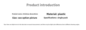 Specifications for artificial pine cone berry picks showing size and plastic material details