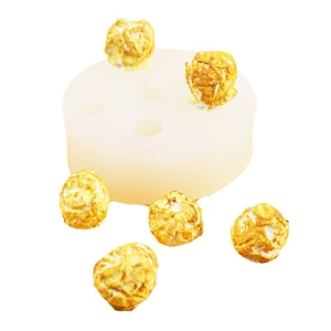 3D popcorn silicone mold for aromatherapy candles, resin crafts and cake decoration