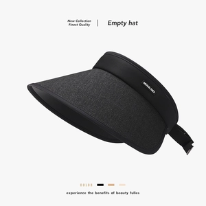 Cappello Visiera Solare Estivo Da Donna Tesa Larga UPF 50 Protezione UV Top Vuoto Paglia Intrecciata Traspirante Regolabile Chic