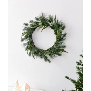 50cm minimalist green Nordic Christmas wreath made of needle pine for wall decoration