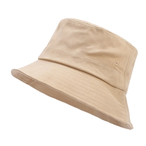 Vintage khaki cotton bucket hat for outdoor sun protection and minimalist fashion