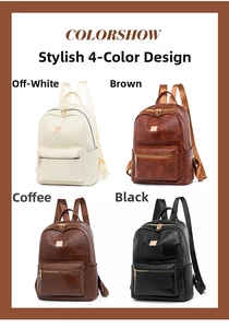 Detailed grid view showcasing four classic colors of this large capacity women's backpack