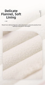 Close-up of the soft beige flannelette lining for premium jewelry protection