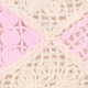 Pink and beige hollow crochet knit pattern on a summer sweet sleeveless camisole top