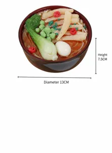 Dettaglio del modello di ciotola di ramen giapponese con diametro 13cm e altezza 7,5cm