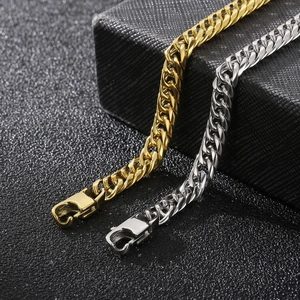 Bracelets gourmette hip hop en or 18 carats et argent avec fermoirs de haute qualité