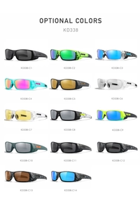 Catalogo dettagliato degli occhiali da sole sportivi KD338 con 14 colori di lenti
