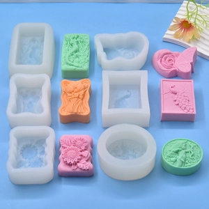 Relief Silicone Mold DIY Handmade Soap Candle Resin Crafting Mermaid Flower Girl Peacock Angel Pattern Decorative Tool
