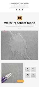 Waterproof and scratch-resistant high-density gray Oxford cloth material detail