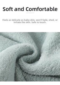 Close-up of soft light green coral fleece fabric with dense absorbent microfibers